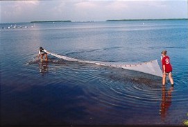 The 30 foot seine preparing to pull