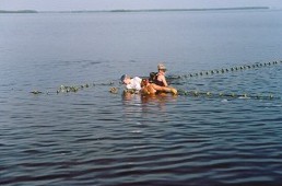 Pulling the 600ft seine.